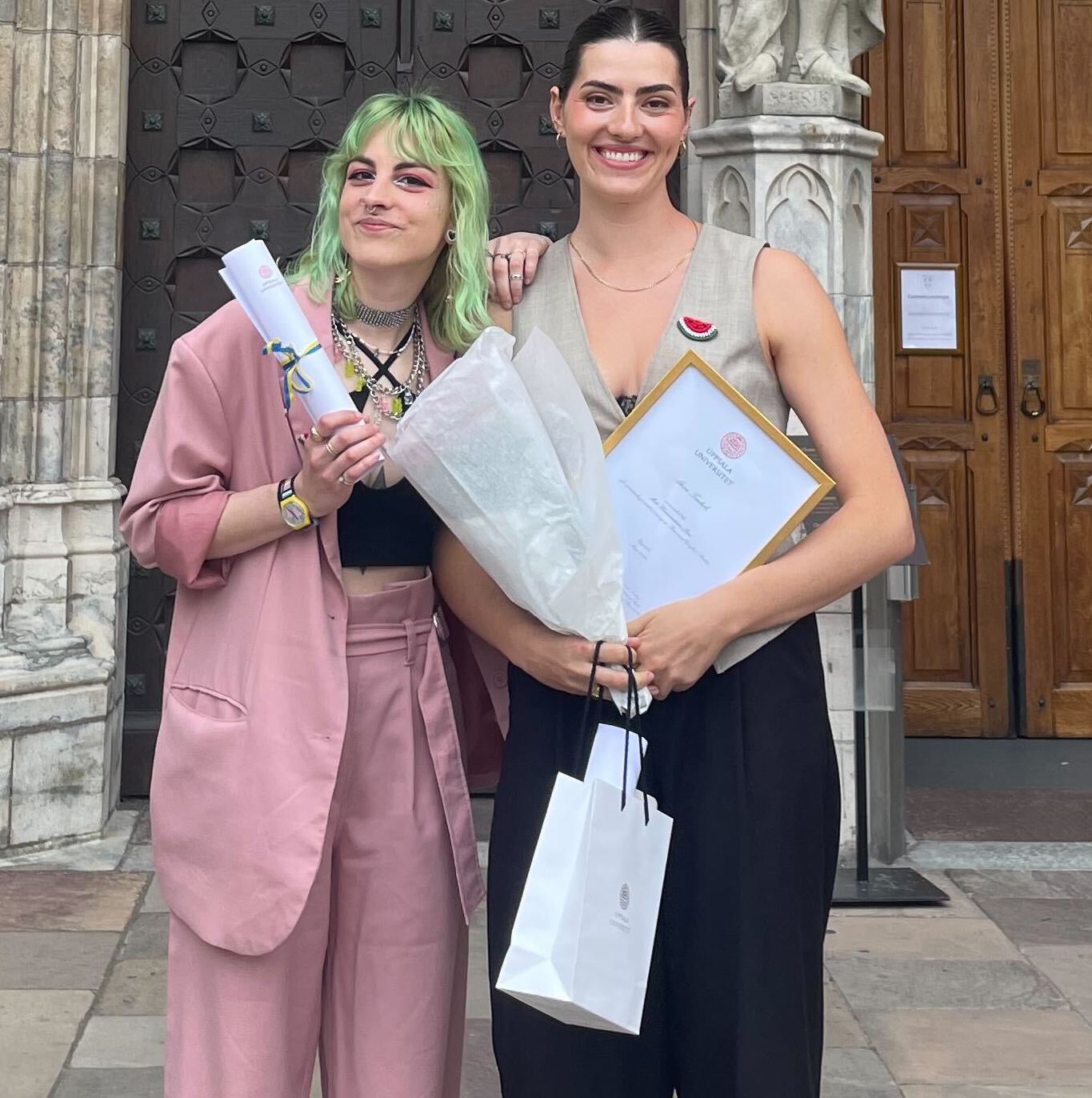 Marina and Alexa at Graduation